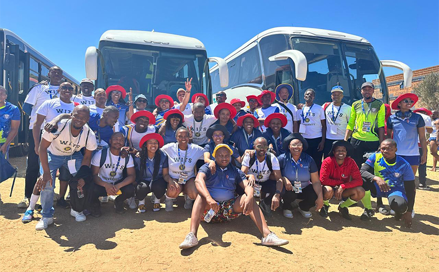 Wits staff ready for action at the USSA Staff Sport Tournament